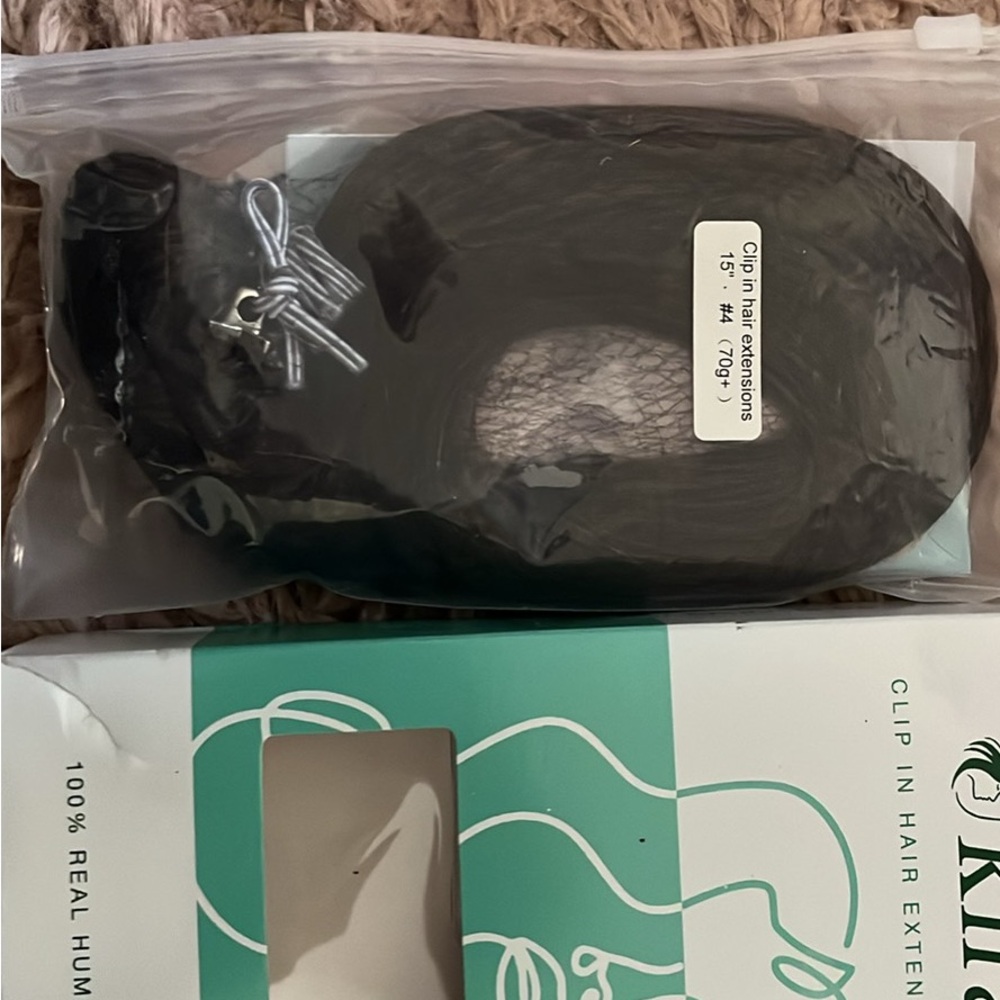 KUKA Clip-In 100% real human Hair Extensions Brown